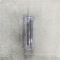 AS Acrylic plastic slim tumbler with straw in bulk acrylic cup Custom Eco Acrylic Plastic Shimmer Drink Tumblers with Straw